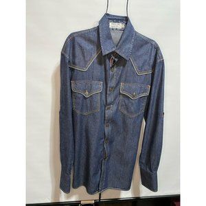 Angelino For Bermuda Long Sleeve Denim Button Down